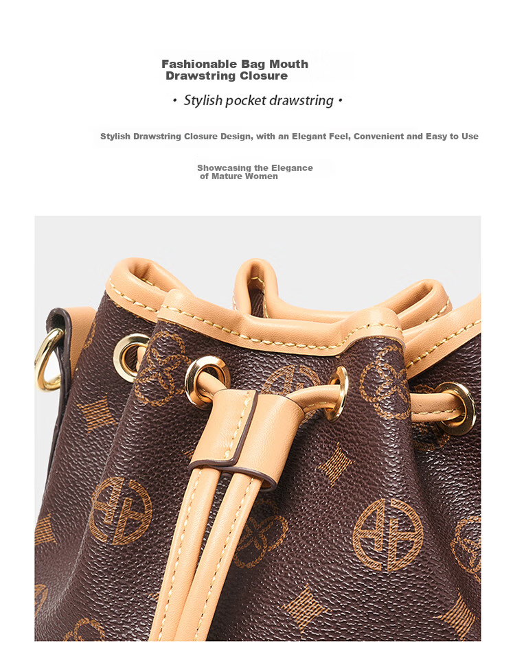 Aokang Women's Handbag, Trendy Large Capacity Bucket Bag, Light Luxury Crossbody Shoulder Bag, Birthday Gift for Girlfriend Or Wife 6
