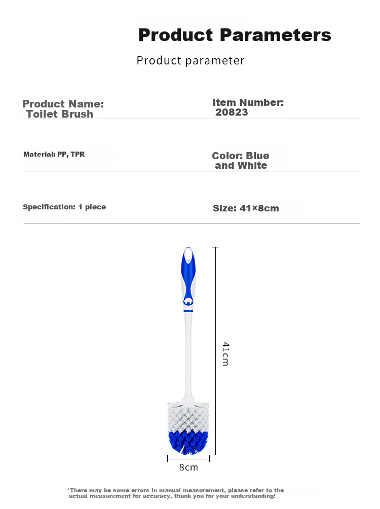 MR.SIGA Long-Handle Soft Bristle Toilet Brush, Bathroom Cleaning Brush, Wall-Mounted Toilet Brush with Enlarged Brush Head 12