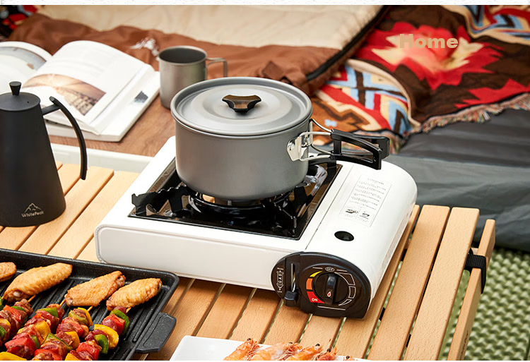 Suncojia Portable Gas Stove, Camping Stove, Butane Stove, Outdoor Cooking Equipment, Elegant White 13