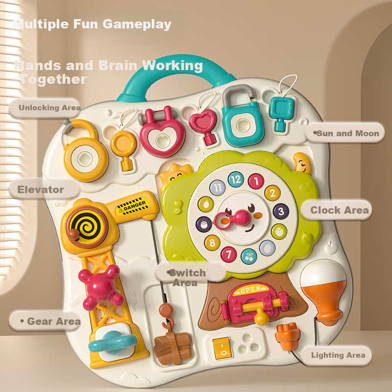 Развивающая игрушка GOODWAY Busy Board, интерактивная, для раннего развития, многоцветная
