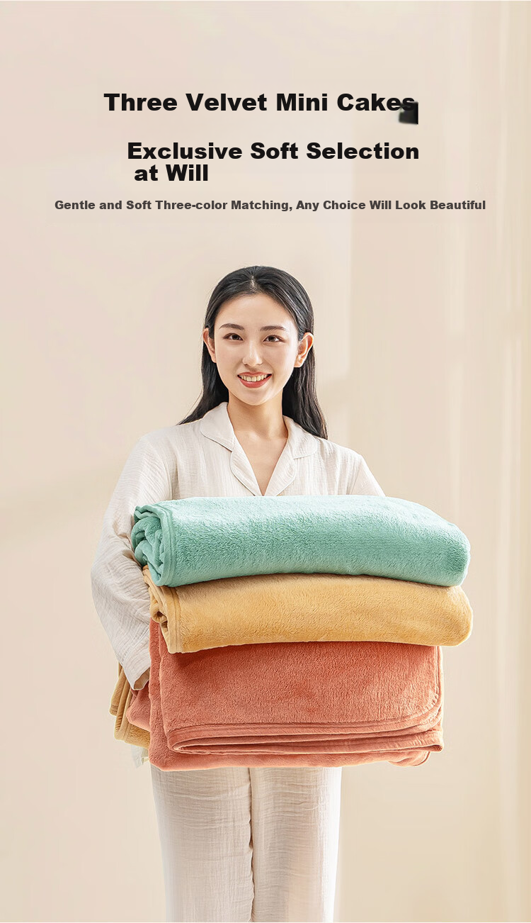 JD Original Flannel Blanket in Matcha Green, 1150g Air Conditioning Blanket, Thickened Blanket for All Seasons, Sofa Nap Blanket, Throw Blanket, 1.5x2m 11