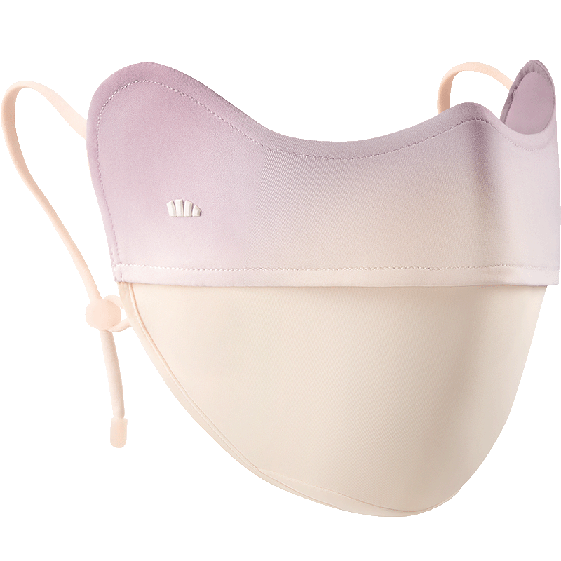 Beneunder Blush Sunscreen Face Mask for Women, UV Protection Face Shield, Enhances Complexion, Prevents Sunburn, Heat Relief, Taro Milk Purple AL334