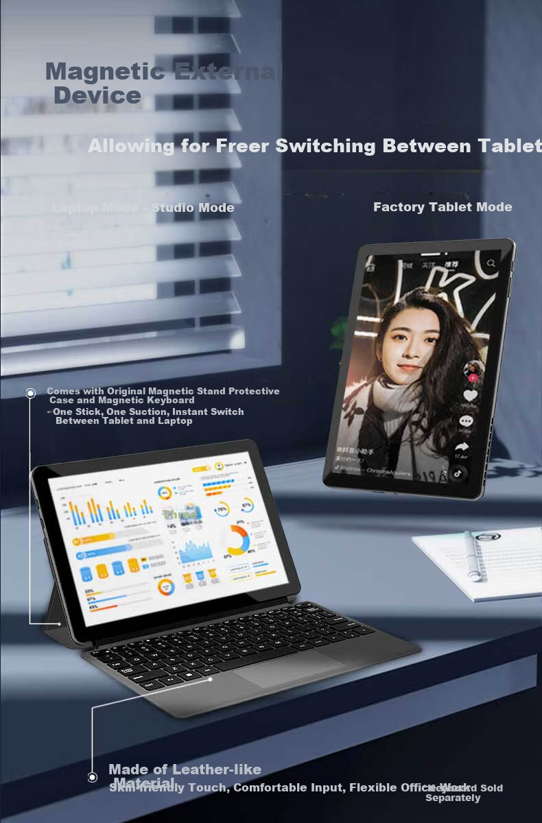 Jumper Crossover 220 10.1-inch 6500Y 8GB+256GB 2-in-1 Tablet PC Win11 Office Student Tablet 4