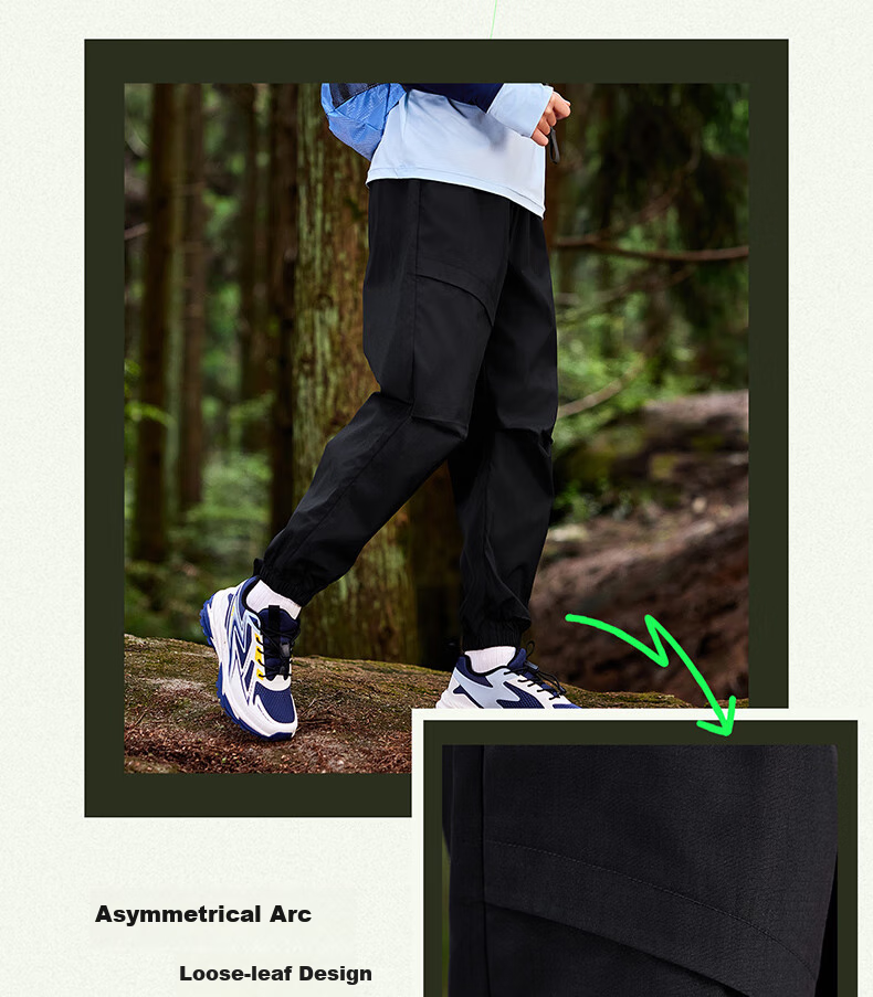 361° Yuying Children's Long Pants, 2025 Autumn Boys' Water-Resistant Outdoor Elastic Sports Woven Trousers, Black, Size 175 10