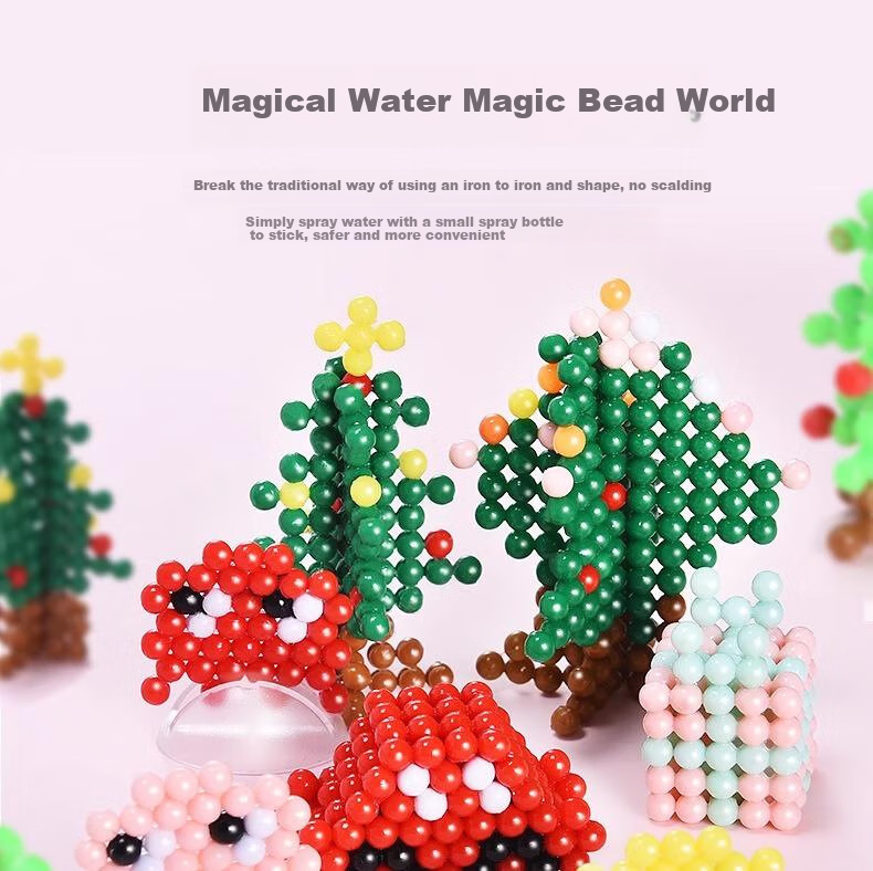 Lankupa Water Mist Magic Beads, 16 Colors, Children's DIY Craft Kit, Toy for Girls Aged 3-6, Kindergarten National Day Gift 1