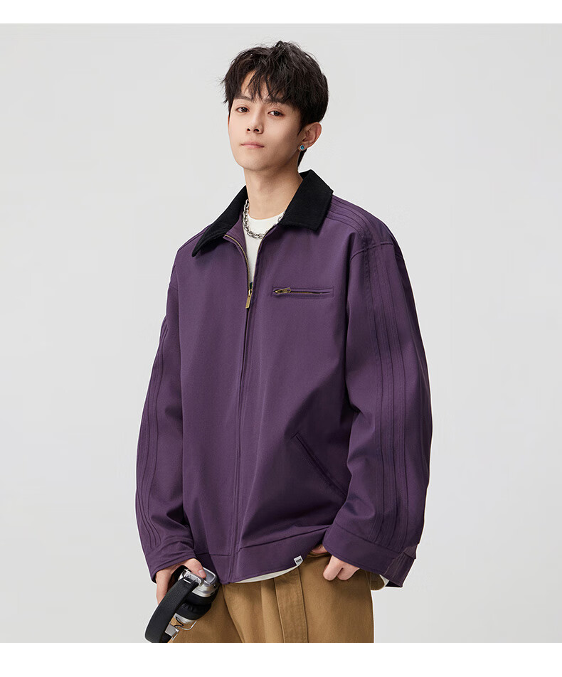 MARK FAIRWHALE Japanese Retro Workwear Jacket Men 2025 Autumn New American Style Lapel Coat Men's Apricot L 15