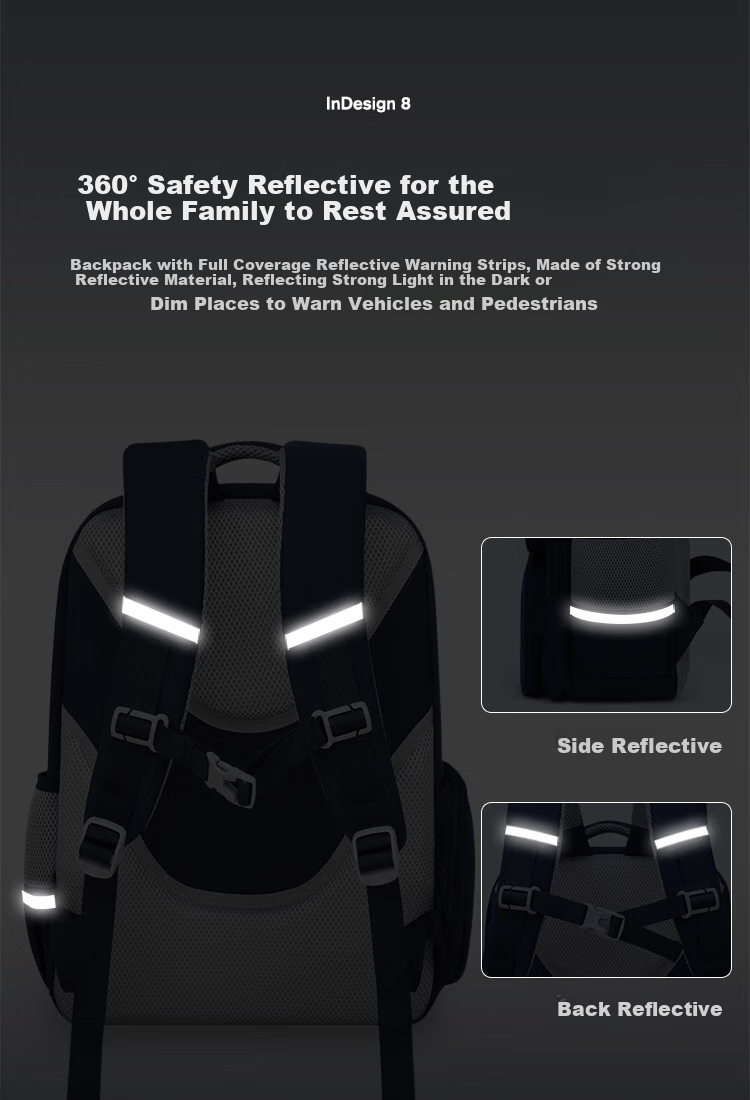 POLO Backpack for Primary School Students, Grades 1-3 And 6, Large Capacity Lightweight Reduced Burden Backpack for Boys And Girls 16