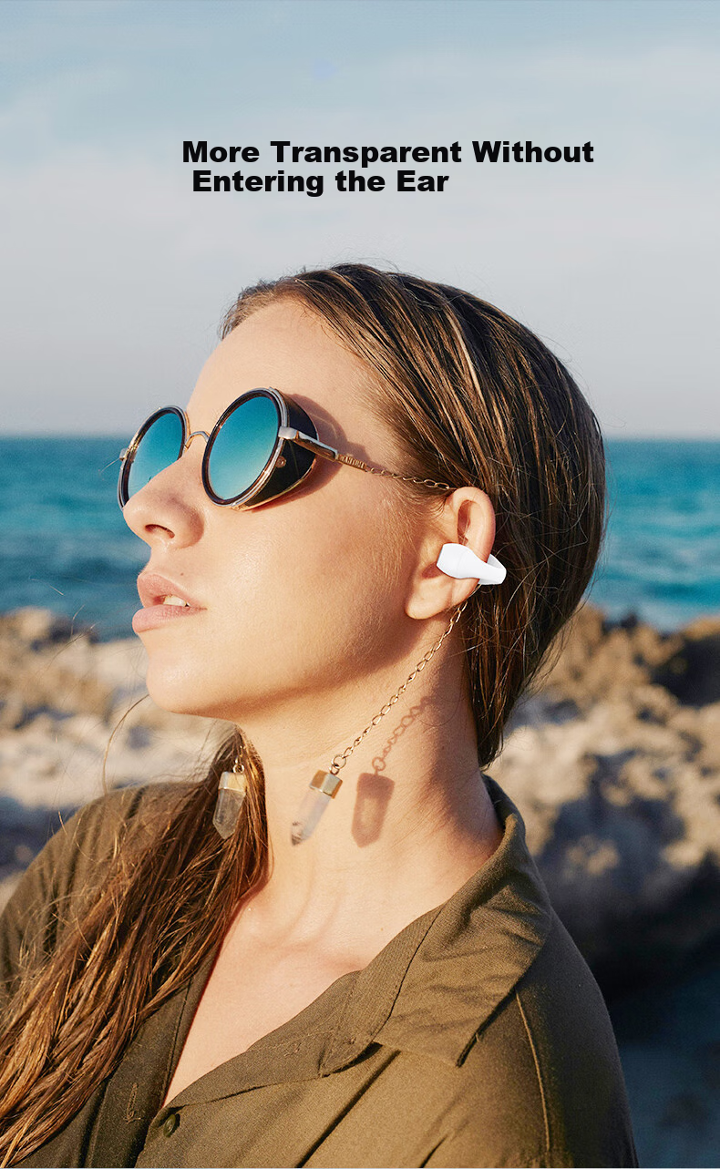 Dacom [Lowest Price Online, Double Compensation for Excessive Price] Wireless Bluetooth Earphones Clip-On Open-Concept Bone Conduction Non-In Sports Running Mini Call Noise Reduction for Men And Wome 5