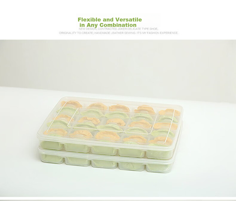 Babike Single-Layer 30-Compartment Food Storage Container, Non-Stick Refrigerator Organizer Box, Microwave-Safe And Defrostable 8