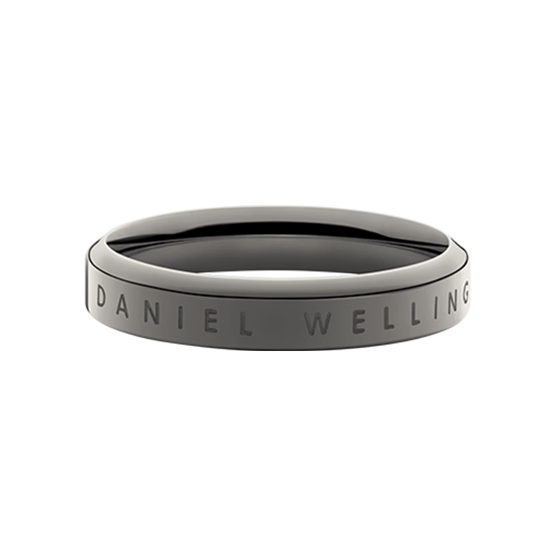 DanielWellington DW Ring for Women, Classic Couple Rings in Space Gray, Size 58, DW375 Birthday Gift for Girls