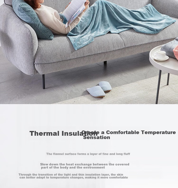 Wangyiyanxuan Blanket Throw, Flannel Cat Blanket, Office And Home Air Conditioning Blanket, Ocean Blue-Gray 150*200cm 7