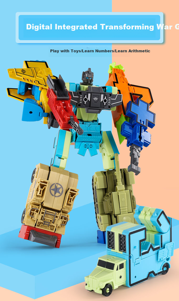 Tangmi TEMI Children's Digital Transforming Robot Toy Car, Boys' Birthday And Holiday Gift 1
