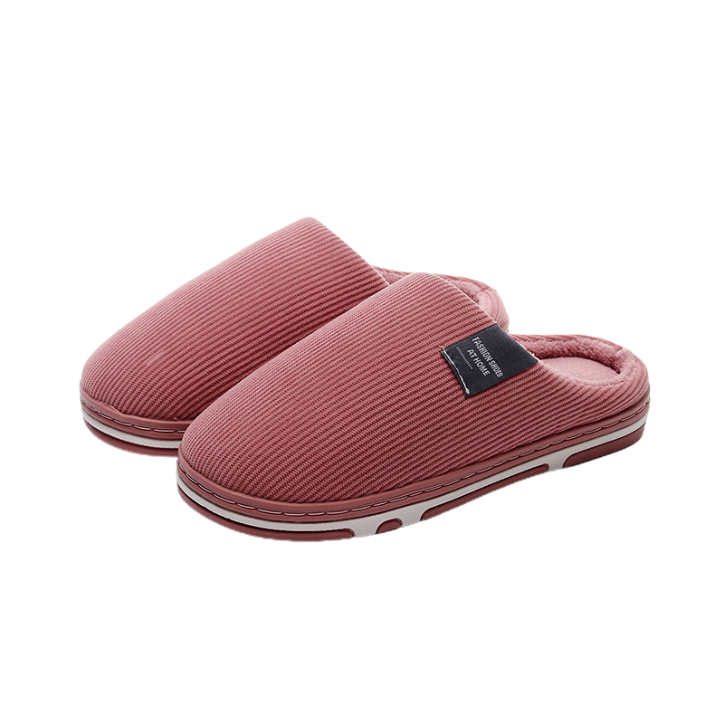 TZLDN Women's Cotton Slippers 2025 Autumn Winter New Warm Corduroy Fleece Slippers for Men and Women Couples