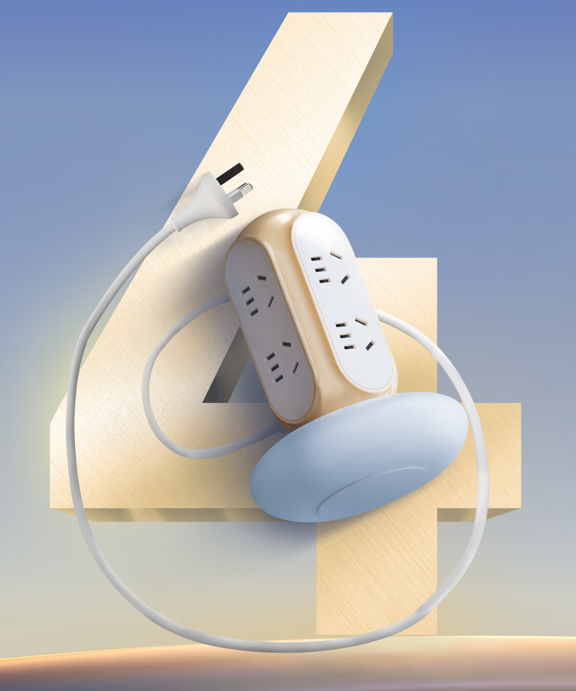 MIAOLAB Vertical Power Strip Socket High-End Fast Charging Desktop Charging Station for Home Office Compatible with Apple 17 Charger Huawei Xiaomi Tablet 14