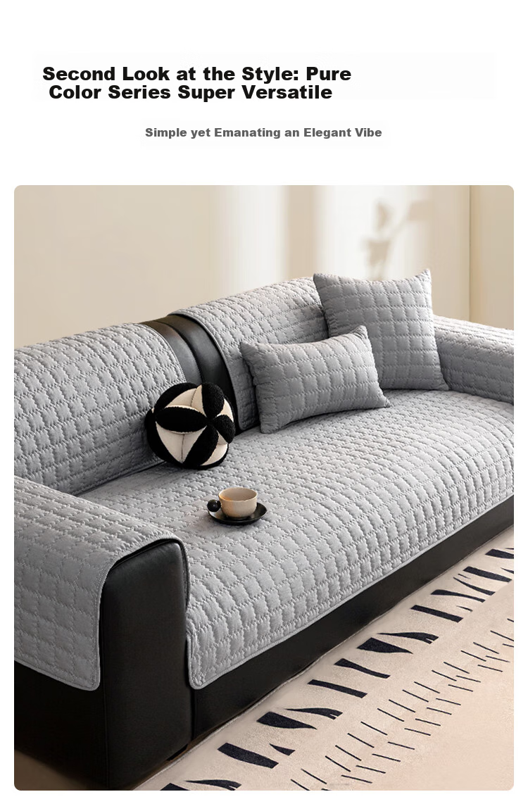 JD Original Cloud-Feel Brushed Sofa Cushion, Autumn And Winter Simple Non-Slip Sofa Armrest Backrest Cover Throw Pillow, 90*70cm 7