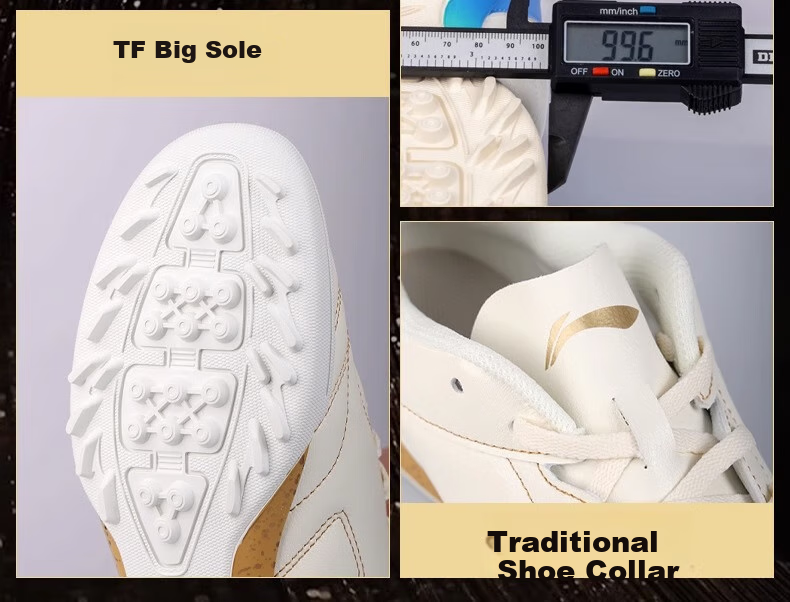 Li-Ning Soccer Shoes with Turf Studs TF for Men, Adults, Children, Students, Teenagers, Artificial Grass Professional Competition Training Cleats Size 39 19