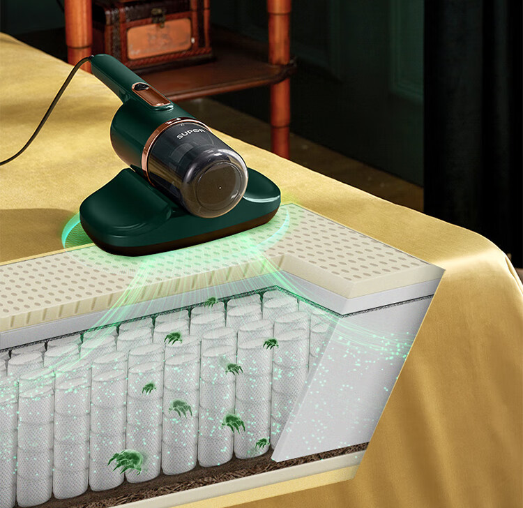Supor Mite Removal Device Bed Treasure High Performance Large Suction UV Double Vibration Patting High Temperature Sterilization Heat Drying Dehumidification Dual Cup Mite Separation Home Vacuum Clean 14