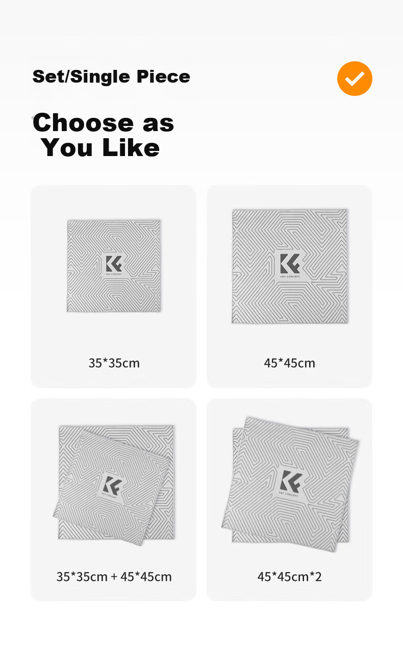 Zhuoer Printed Camera Folding Cloth, P-Shaped Makeup Bag, Magic Cloth, Multi-Purpose Cloth, Mirrorless And DSLR Camera Wrap Cloth, IPad Inner Liner, Microfiber Fabric, Aoyun Gray Magic Cloth, 45*45 8