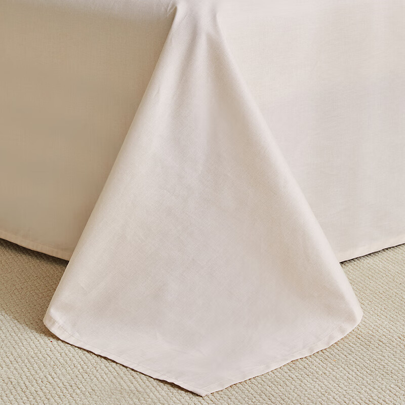 LUOLAI Home Textiles 100% Cotton Bedding Sheet Single Piece Beige 190x240cm