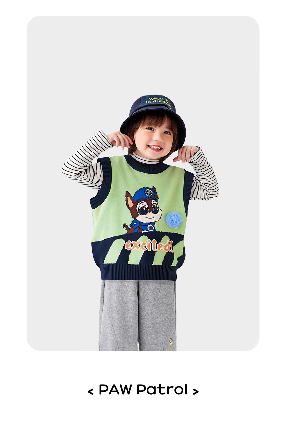 PAW PATROL Kids Vest Sweater New Year Autumn Winter Round Neck Knit Vest Boys Girls Outerwear Green 120 19