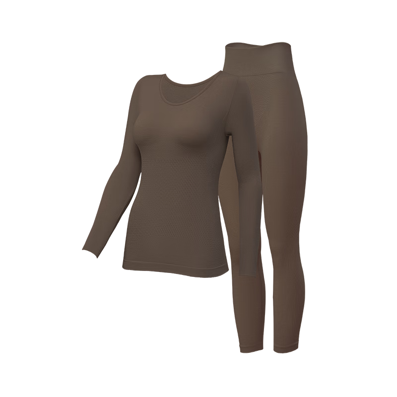 Herbal Original Women's Thermal Underwear Set Autumn Winter New Slimming Heat Energy Waist Shaping Base Layer Shirt and Pants