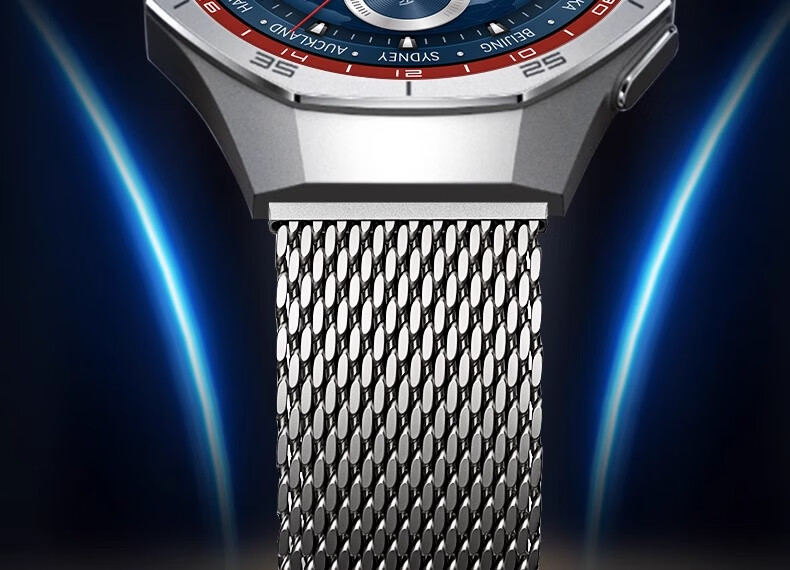 XUANDAI Full Titanium Milanese Watch Strap Compatible with Huawei GT6, GT5 Pro, Watch 3, GT4, Watch 4 Pro, Parachute Buckle, Ultra-Light Pure Titanium Premium Accessories 3