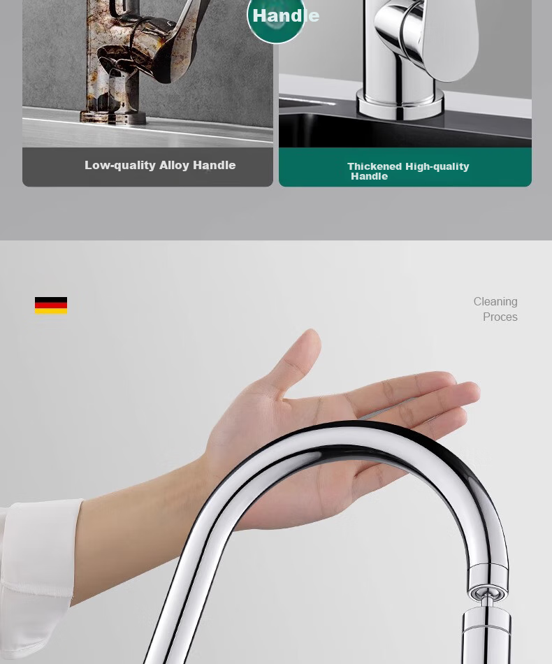 WUZORY [Germany] Kitchen Faucet Sink 360° Rotating Hot And Cold Dual Control Anti-Splash Faucet CFLT-GY2D 8