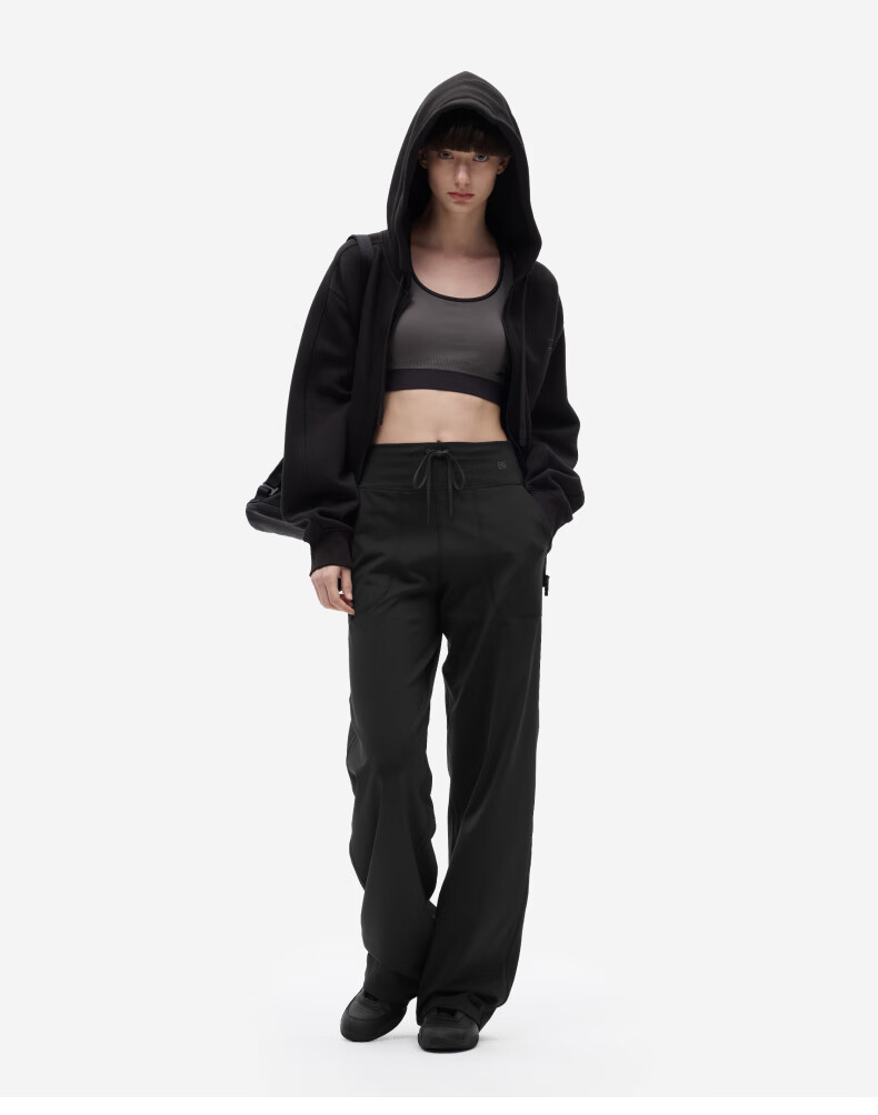 Bananain [Liu Haocun Same Style] Hot Skin 301+ Women's Thin Fleece Straight Casual Pants Draped Long Pants Autumn Winter New Arrival 1