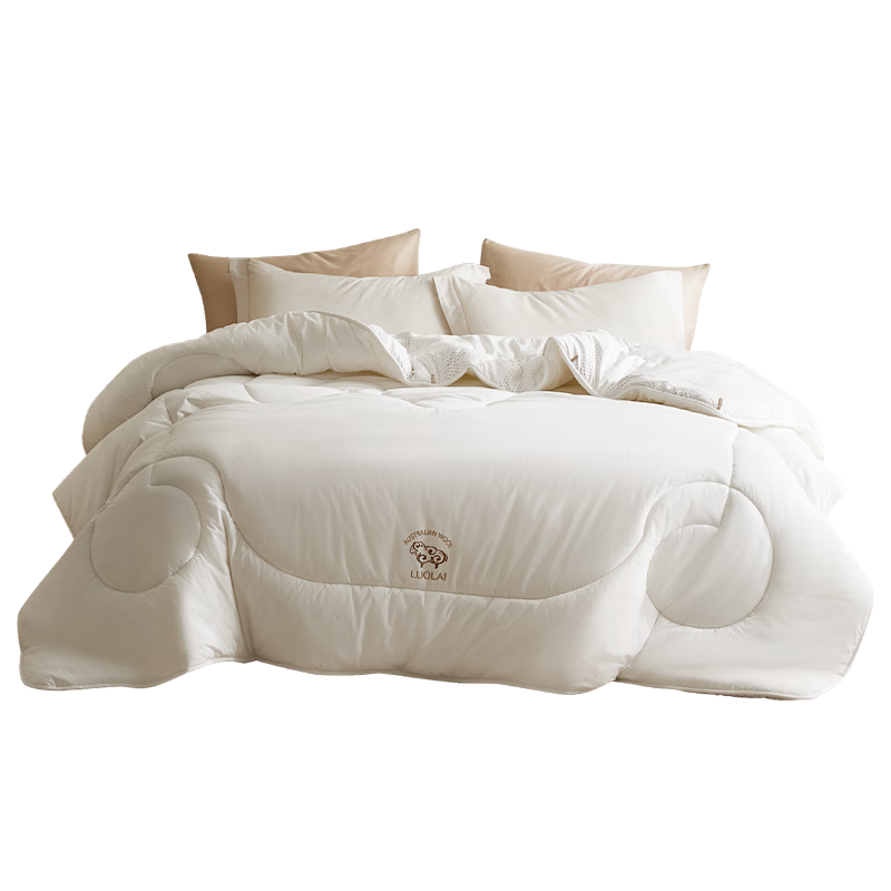 LUOLAI Home Textile Wool Quilt Australian Imported 100% Wool Temperature-Controlled Warm Thickened Winter Quilt Approx. 7.8 Jin