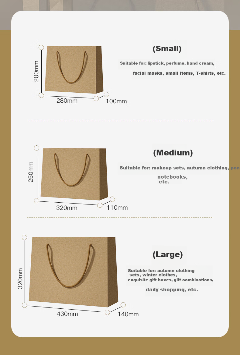 Xinya Large Kraft Paper Document Bags, File Folders, Tender Bids, Contract Bags, Gift Packaging, Extra Thick Handheld Paper Bags, Pack of 10 8