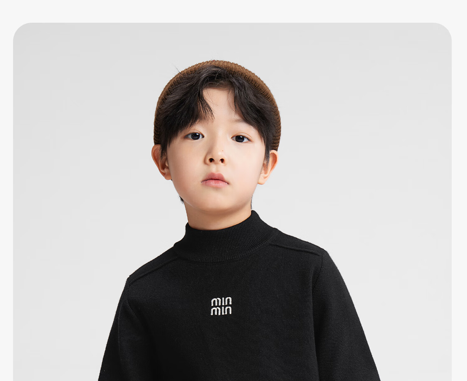 Zuo Xi Boys' Base Layer Sweater Big Kids Autumn Winter 2025 New Children's Half Turtleneck Knitwear Boys Gray 150cm 28
