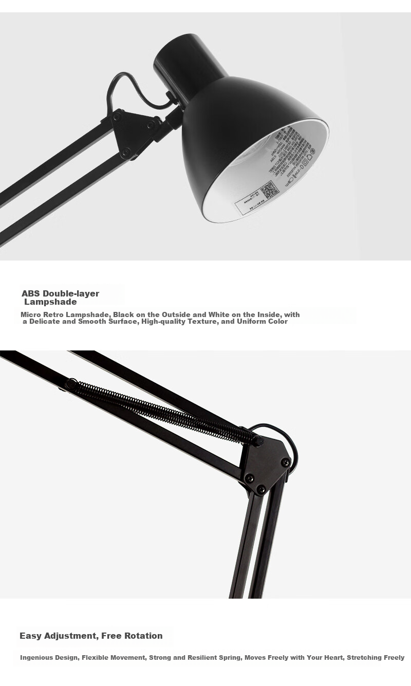 Haoshili Student Desk Piano Lamp, Living Room Bedroom Bedside Lamp, American-Style Adjustable Floor Lamp 3