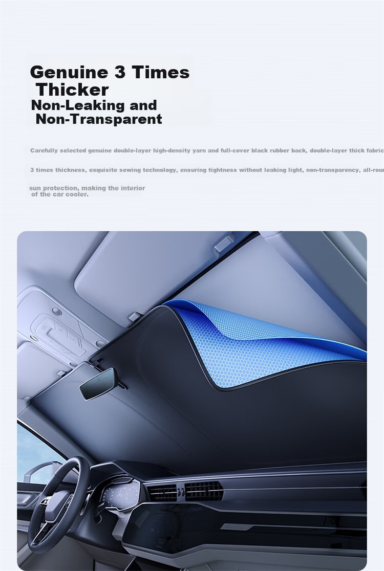 Baseus Car Sunshade, Front Windshield Sun Visor, Interior Heat Insulation Sunshade, Double-Layer Heat Insulation Cover 10