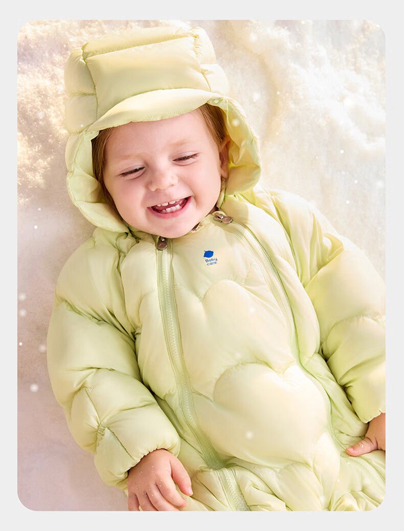 Babycare Kids Down Jacket Autumn Winter White Duck Down Warm Children's Lightweight Outerwear Baby Romper Mint Sky 80 39