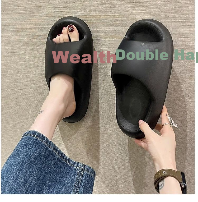 IQGD Slippers for Men And Women, Indoor/outdoor Home Bathroom Slippers for Couples E362 Black Size 38-39 8