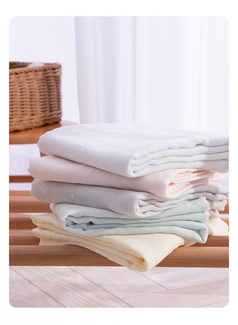 Jinhao Baby Infant Pure Cotton Gauze Quilt Medical Grade Sterile Newborn Baby Blanket Blue 150*120cm 2