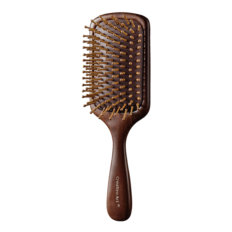 Creative Art Air Cushion Comb for Women, Volumizing Massage Comb with Air Pouch, Men's Air Comb, Sandalwood Mid-Autumn Festival Gift for Teachers