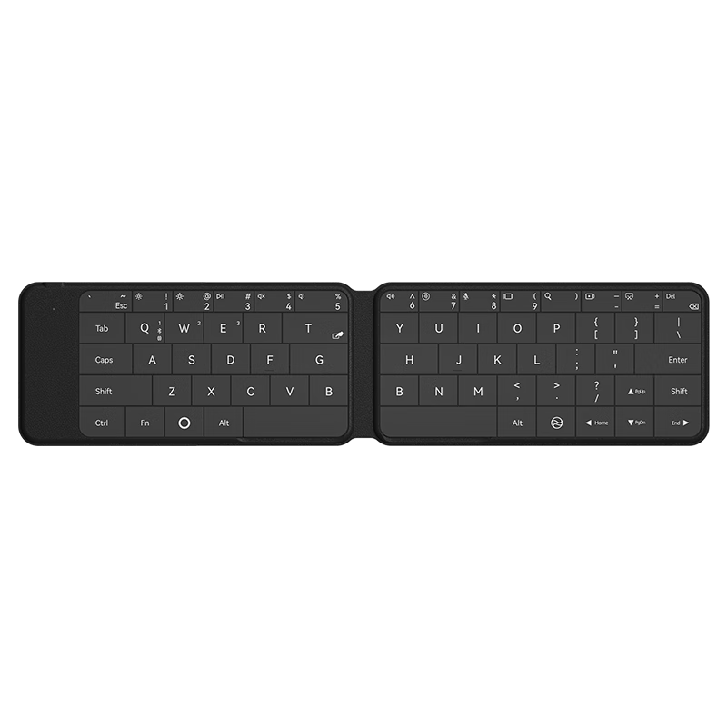 B.O.W Hangshi HB416 [Huawei DFH Authorized] Foldable Bluetooth Star Flash Touch Keyboard for Huawei Tablets and Phones Mate XTs Silent Wireless Charging Keyboard Black