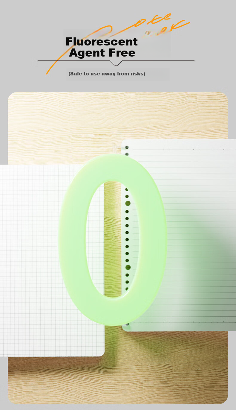 M&G Stationery A7 60-Sheet Spiral Pocket Notebook Portable PP Vertical Flip Loose-Leaf Grid Notebook XA7501G3 8