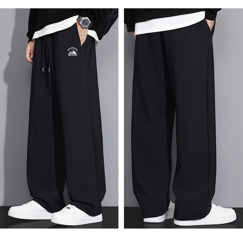 Warrior Men's Winter Fleece-Lined Thickened Warm Cotton Sports Pants Running Fitness Loose Casual Trousers 9