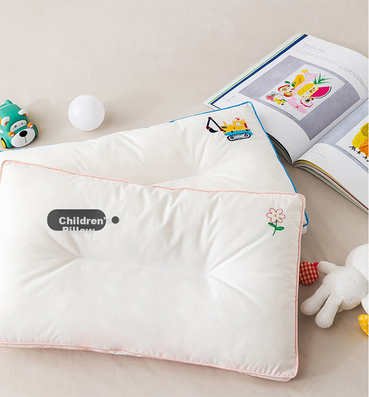 Dohia Pillow, Antibacterial Pure Cotton Pillow Core Washable Machine Wash, Children's Student Cervical Pillow, Single Piece 60×40cm 11