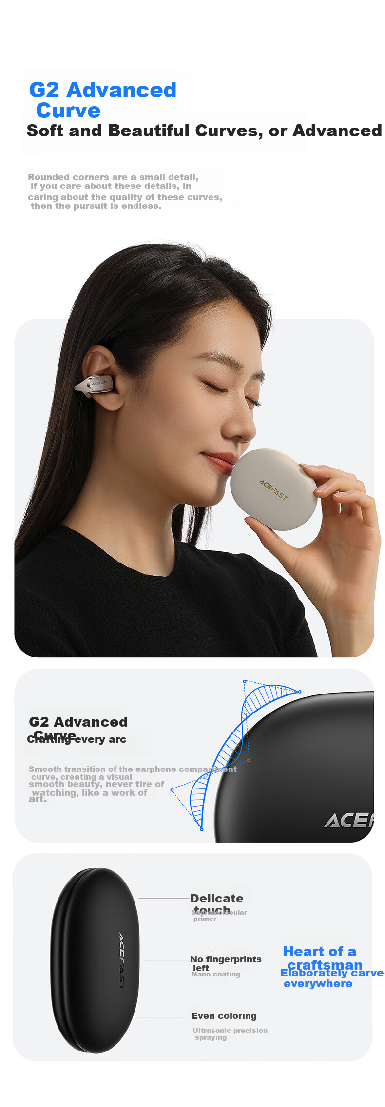 ACEFAST [Subsidies] Jisu Juoyin Open-Ear Clip-On Bluetooth Headphones, 2026 New Air-Bone Conduction Concept, Call Noise Reduction, Sports Running Earphones, Wireless Non-I 13
