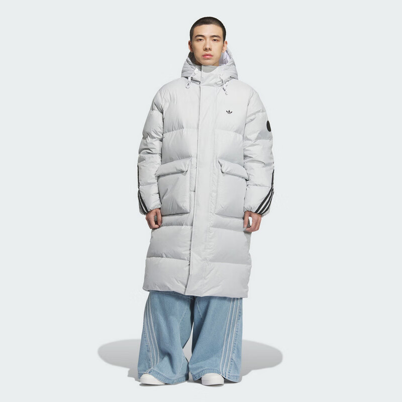 Adidas Originals Unisex 3S LONG DOWN U Long Down Jacket KC2566 White L 1