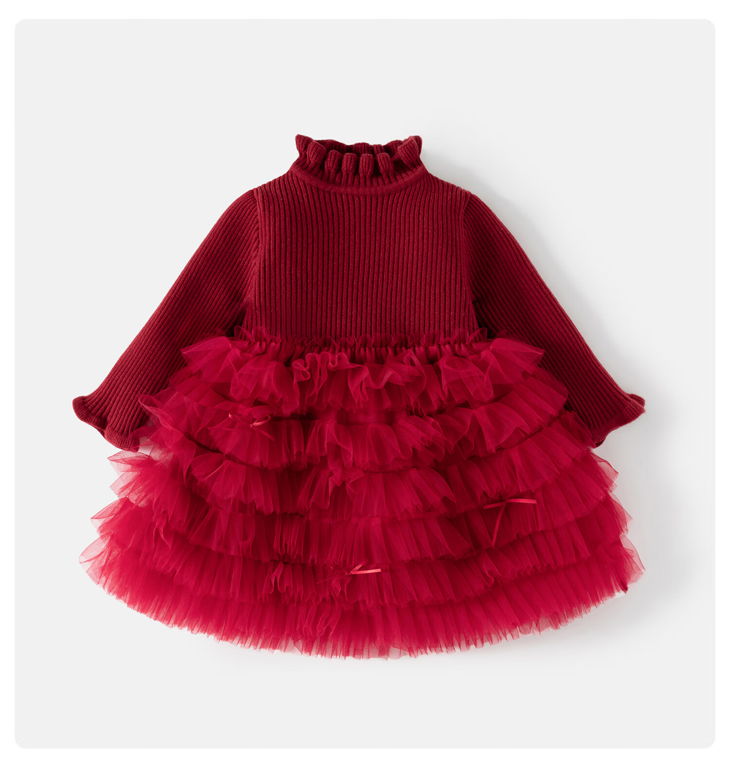 Banxidi Girls' Autumn Dress New Children's Stylish Princess Long Sleeve Cake Dress Baby New Year Clothes Celebration Outfit 2