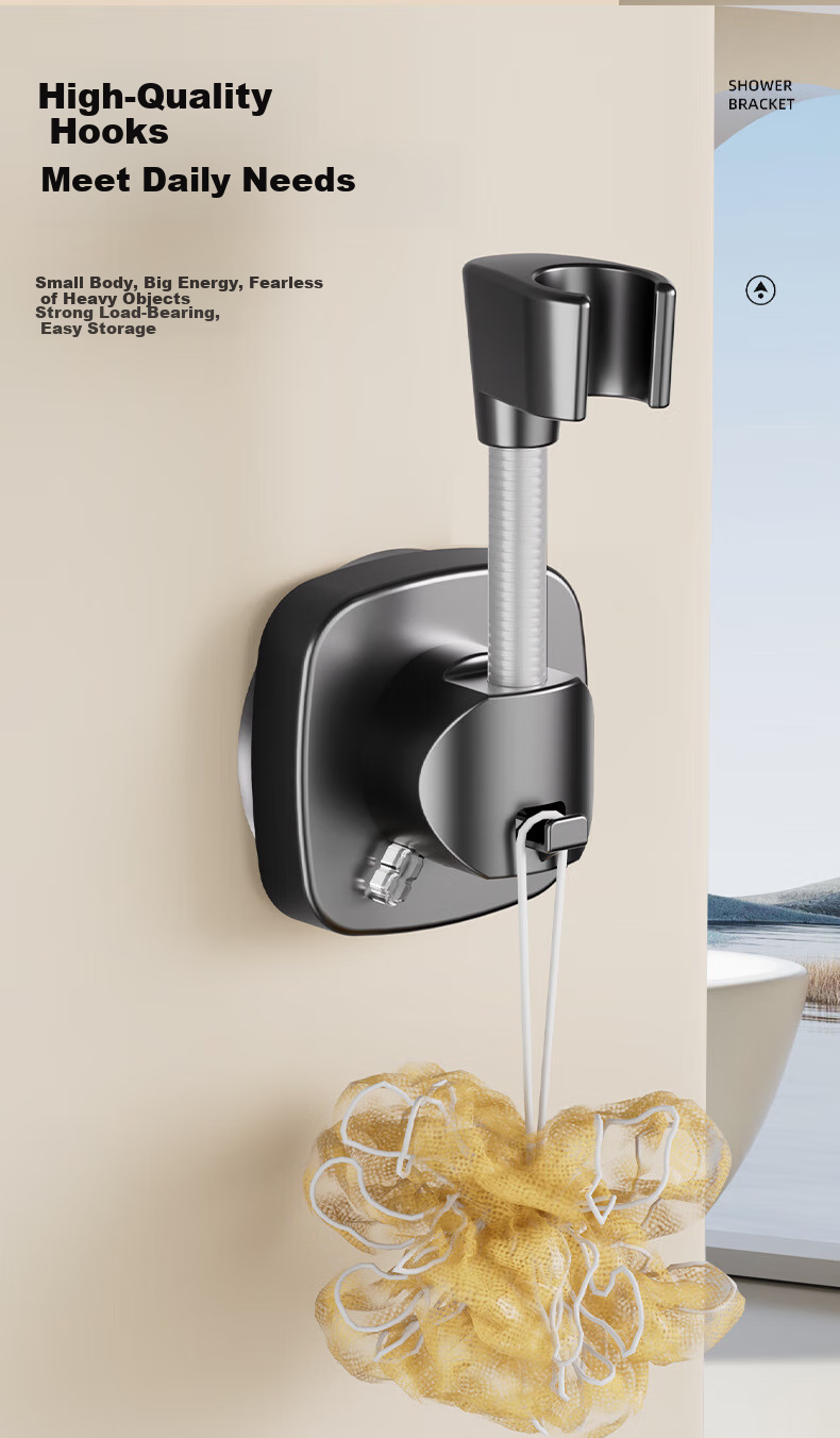 OPLSED [Germany] Shower Head Holder, No Drilling Required, Strong Suction Cup Base, Adjustable And Rotatable 14