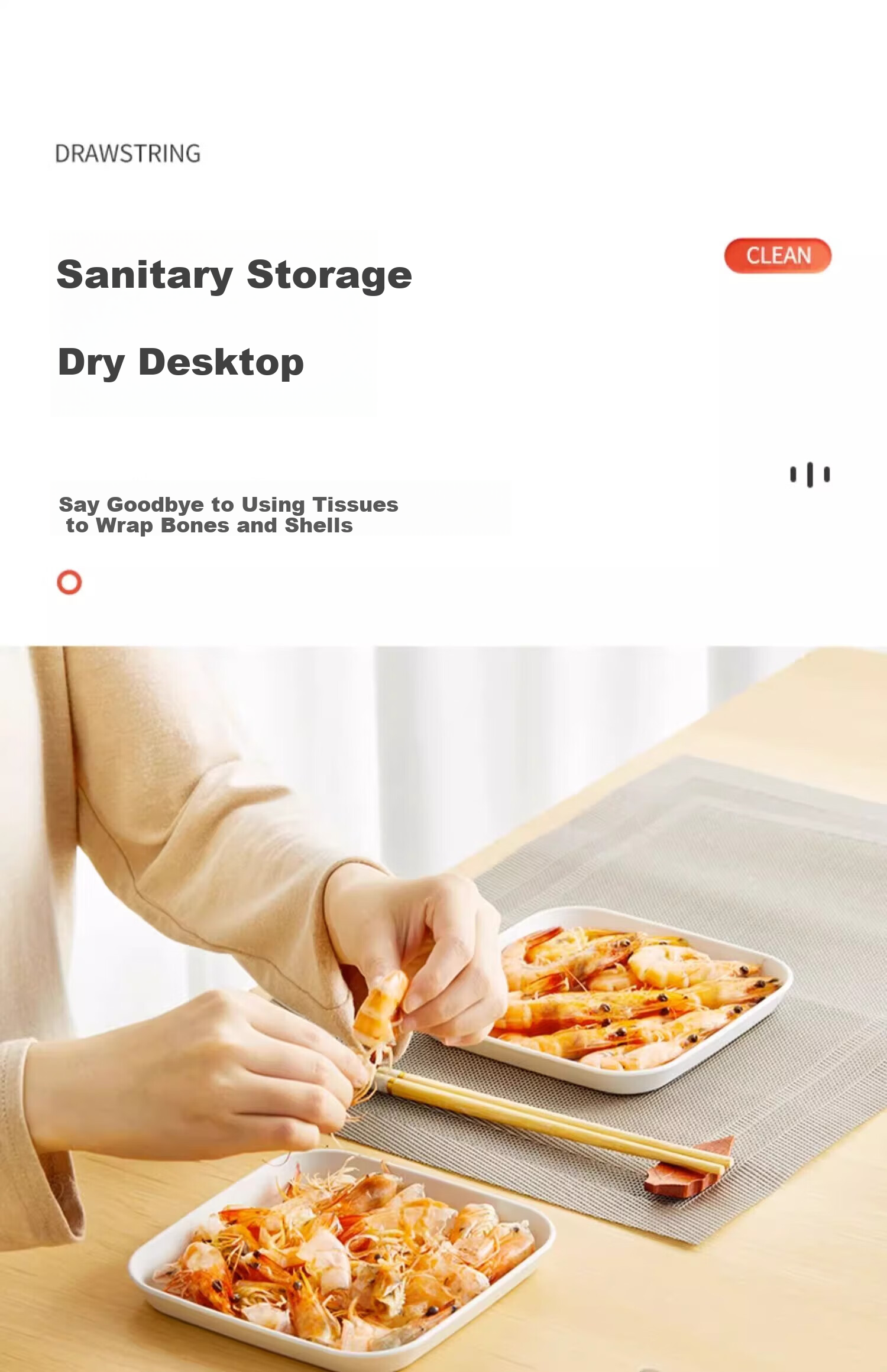 Jiadu Bone Disposal Plate, Household Dish for Spitting Out Bones, Food-Grade Tabletop Plate for Fruits And Side Dishes, Garbage Waste Tray 4