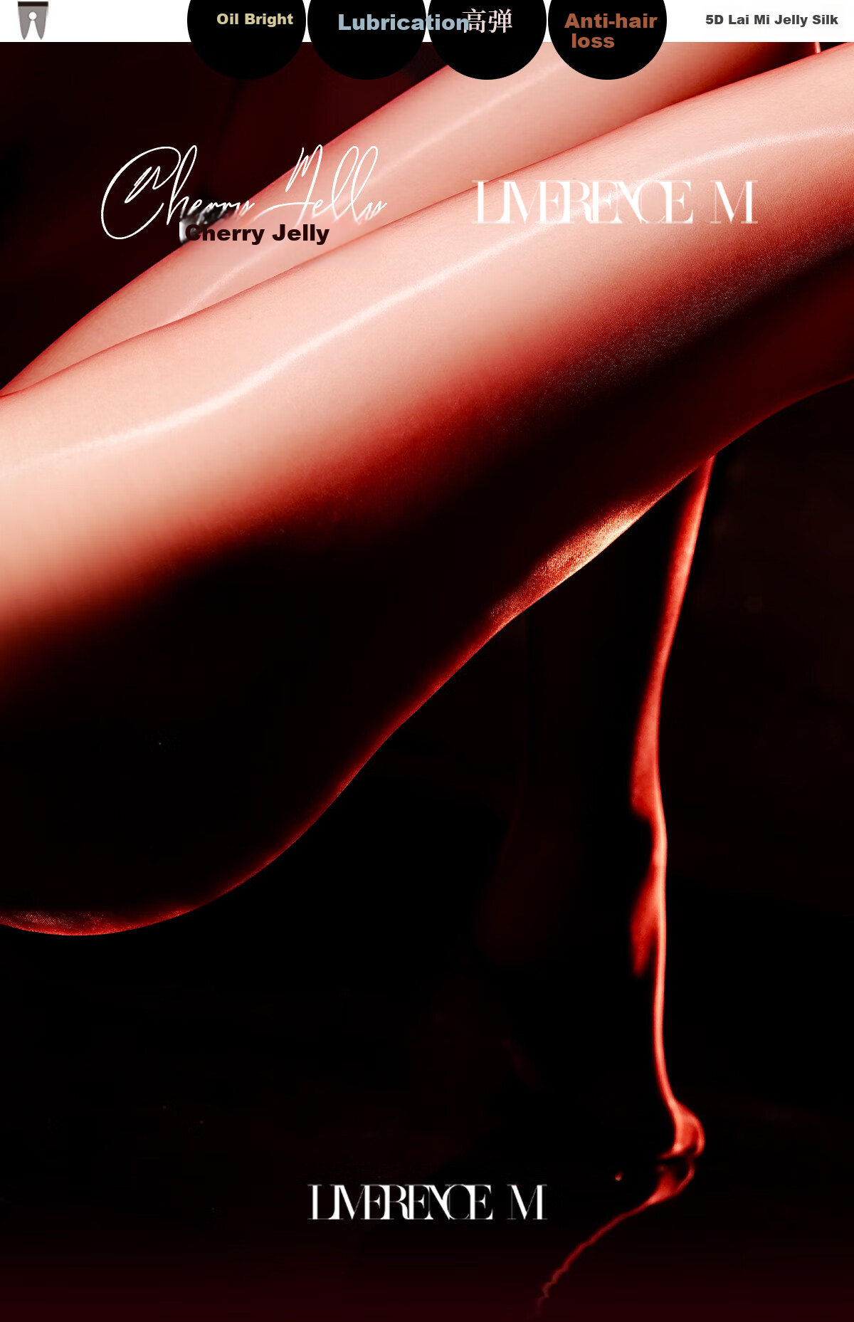 Limerence M [Cherry Jelly] Ultra-Thin Seamless Crotchless Silky Sexy Seductive Women's Stockings, Cherry Color, Size M 1