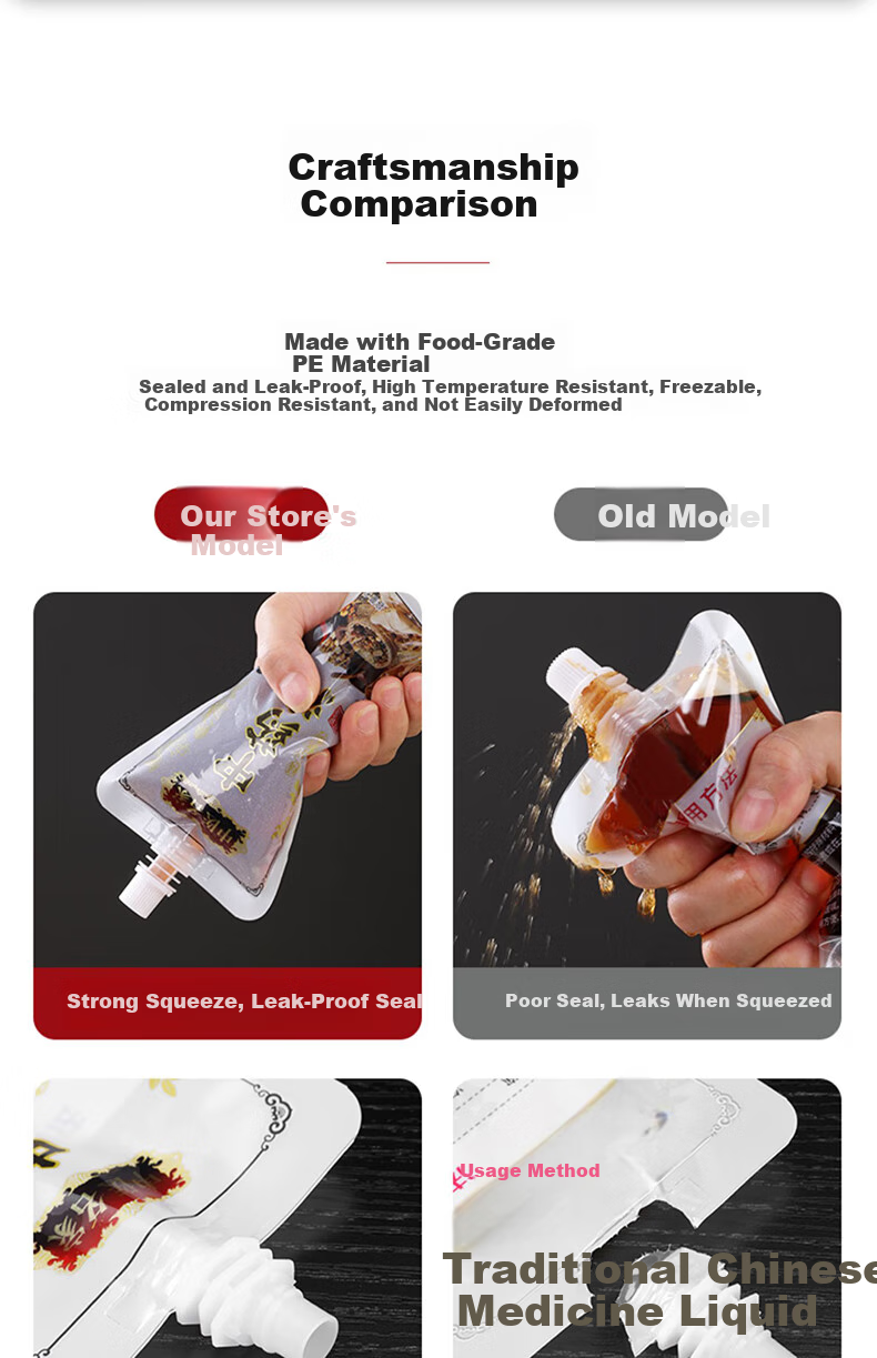 Yagao Disposable Chinese Herbal Medicine Packaging Bags, 250ml, 25 Pieces, Liquid Bags, Portable Chinese Herbal Medicine Sealed Bags 4