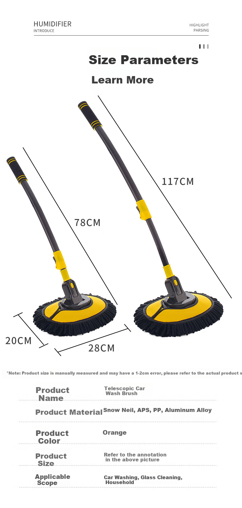 Jiebishi Mini Mop, Car Washing Mop, Mini Sponge Mop, Household Kitchen Tabletop Absorbent Sponge Cleaning Tool, 5-Piece Set 10