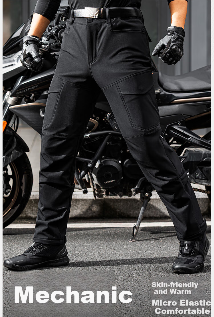 MOTOWOLF Motorcycle Quick-Release Riding Pants, Motorbike Anti-Fall Winter Warm Windproof Quick-Release Trousers, Windproof Pants, Cold-Resistant Quick-Detach Pants 2